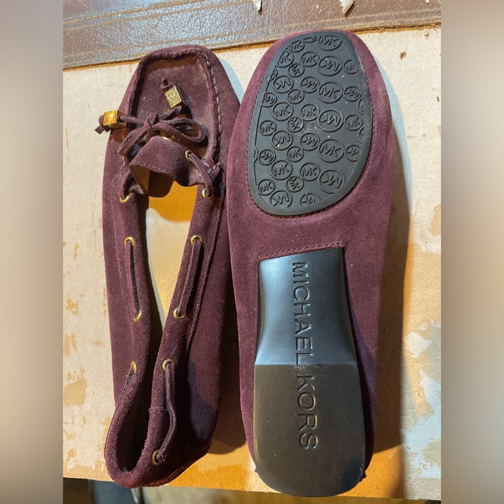 Michael Kors purple Suede moccasins